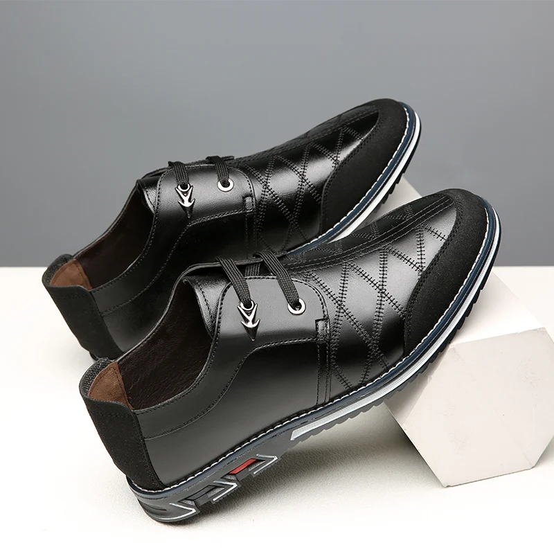 EMOWASE Big Size 38-46 Men Genuine Leather Shoes Blue Real Loafers Mens Moccasins Italian Designer | Обувь