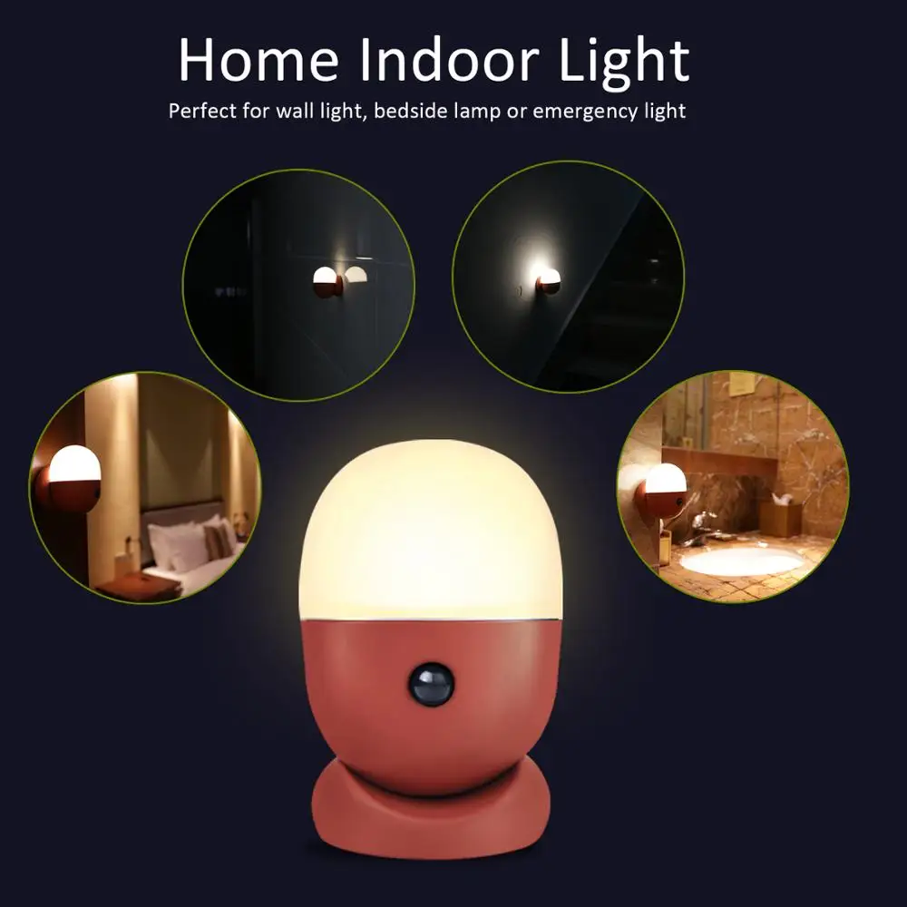 Беспроводной светодиодный ночник настенный светильник USB аккумулятор коридор