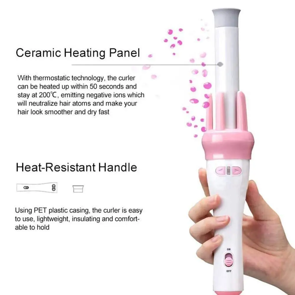 

Automatic Hair Curler Auto Curling Iron Spin Curling Wand 360 Rotating Styling Wand Ceramic Professional Spiral Beach waver Iron