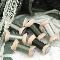 hand embroidered embroidery thread silk thread wrapped silk silk embroidery thread hand embroidered spool withered green