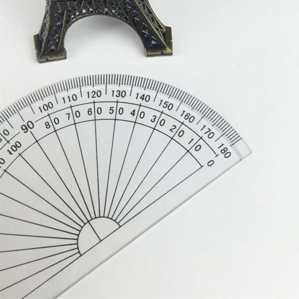 

20 Pcs 4 Inch 10cm 180 Degrees Protractor for Angle Measurement School/Office/Student Math (Transparent)