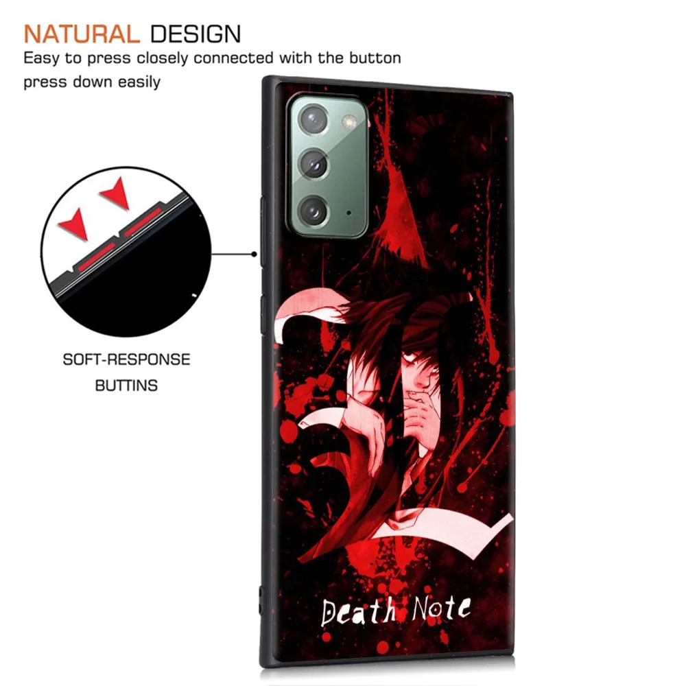 

Phone Case For Samsung Galaxy Note 20 10 Plus Lite Ultra Soft shell for SAMSUNG GALAXY 9 8 Silicon TPU Death Note anime