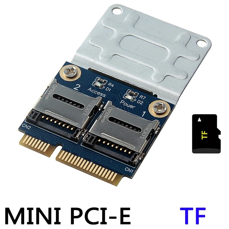 2 SSD HDD для ноутбука Dual Micro- SD SDHC SDXC TF Mini PCIe устройство чтения карт памяти MPCIe в