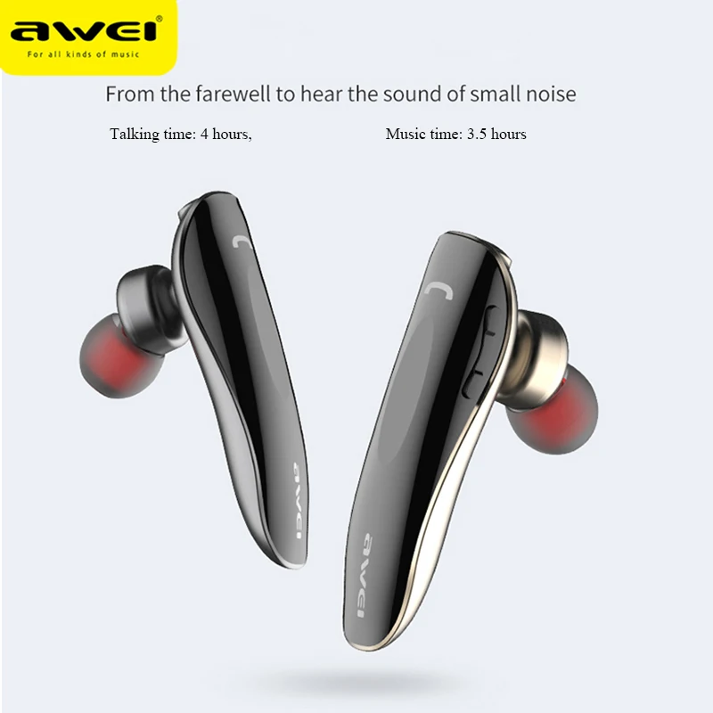 Беспроводные Bluetooth-наушники AWEI N1 мини-наушники на одно ухо ручные звонки