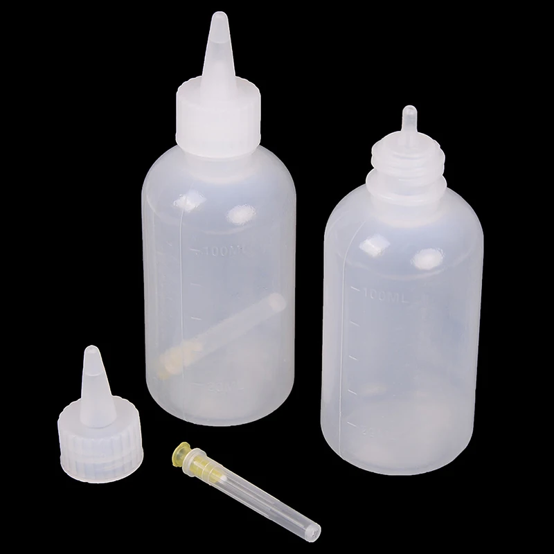 

1PC Needle Tip Soldering Liquid Flux Oil Dispenser Plastic Empty Bottle Dispensing Bottle 100ml