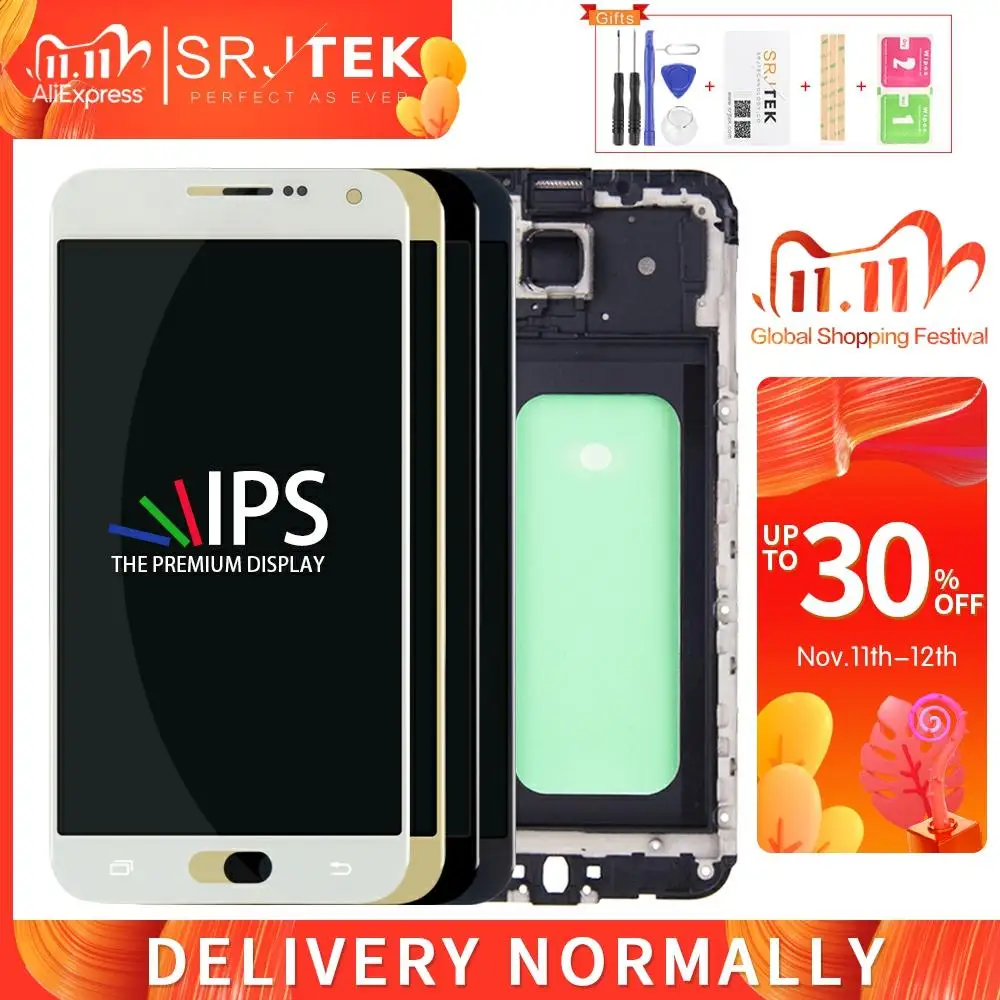 ЖК дисплей AMOLED/TFT для Samsung Galaxy E7 E7000 сенсорный дигитайзер с сенсорным стеклом в