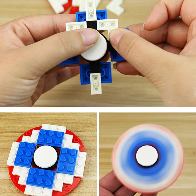 1 коробка DIY вращение пальцами Топы строительные блоки игрушки развивающие