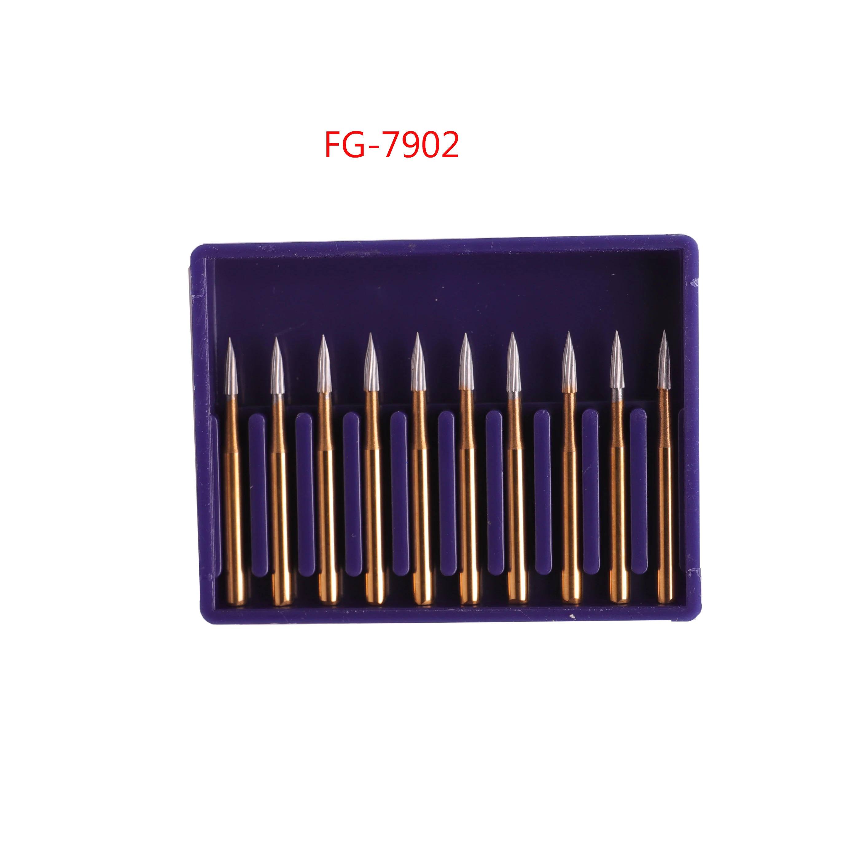 10 Pcs/Box Dental Tungsten Carbide Bur Diamond Drills Lab High Speed Handpiece Titanium Plated Polish Burs FG 7803/7714/7901