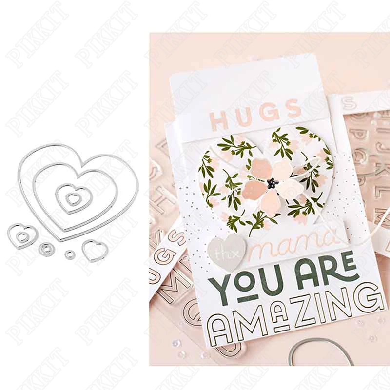 

Love Pattern Metal Cutting Dies DIY Molds Scrapbooking Paper Making Cuts Crafts Template Handmade Decoration