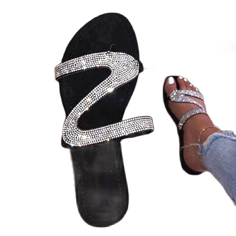 

Women Sandals Platform Woman Rome New 2021 Fashion Female Shoes Summer Rhinestone Sandals Shoes Women Flip Flop Chaussures Femme