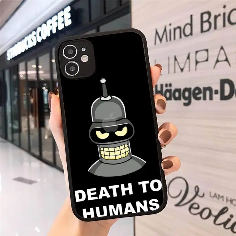 

Cute Futuramas for kid Phone Case Matte Transparent for iPhone 7 8 11 12 s mini pro X XS XR MAX Plus cover funda