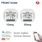 MoesHouse Мини DIY Tuya ZigBee Смарт 12 gang светильник Диммер модуль ступицы приложение Smart Life Alexa Google Home голосовое Управление