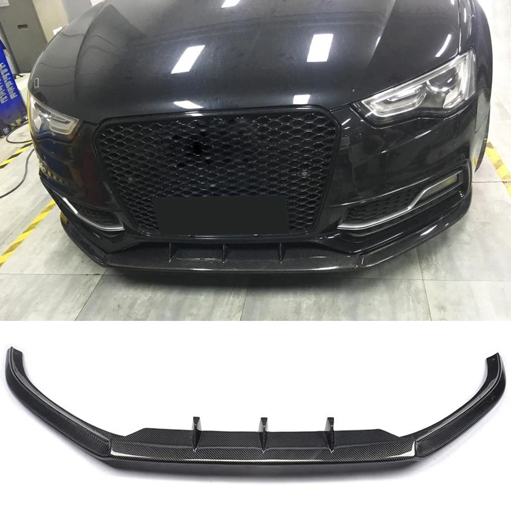 Передний бампер из углеродного волокна спойлер разветвители для Audi A5 Sline S5 Sedan Coupe