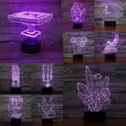 3D Сенсорная лампа с дистанционным управлением, USB лампочка-свеча, телефонный алмазный Совет, освещение для магазина, дома, спальни, стола рядом со спящим Luminaria