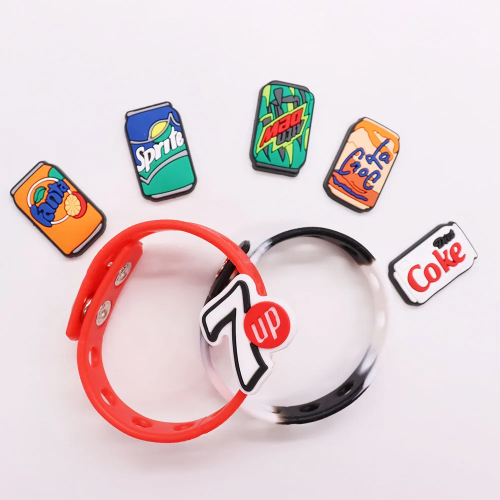 Милые Мультяшные подвески из ПВХ для обуви 6 шт. красивые различных напитков