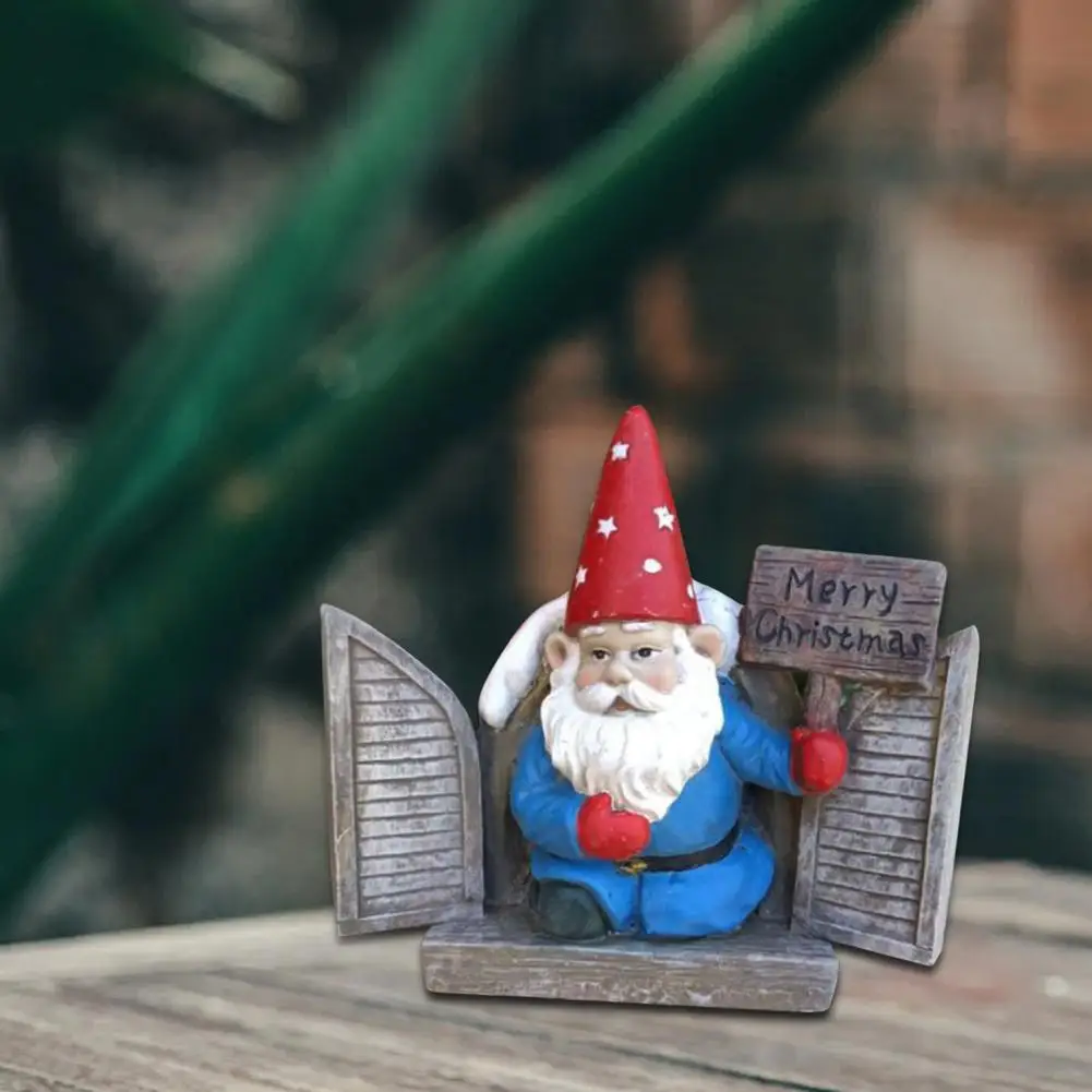 

Garden Gnome Gnome Open The window Statue, Garden Gnome Decoration Figurine for Home Yard Garden Gnome Statue