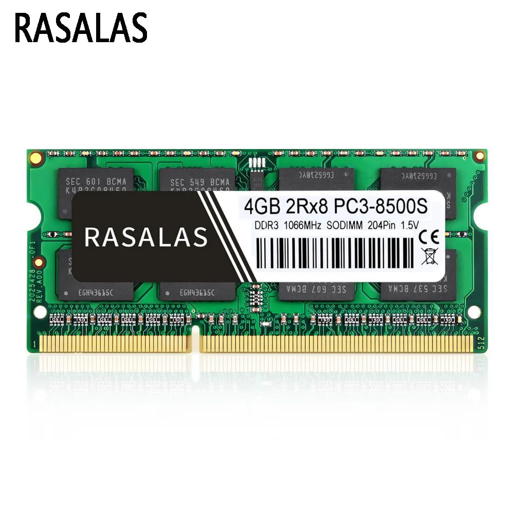 Rasalas 4 Гб 2Rx8 DDR3 1066 МГц 1 5 В ноутбук ОЗУ 204Pin память для ноутбука sodimm с процессором