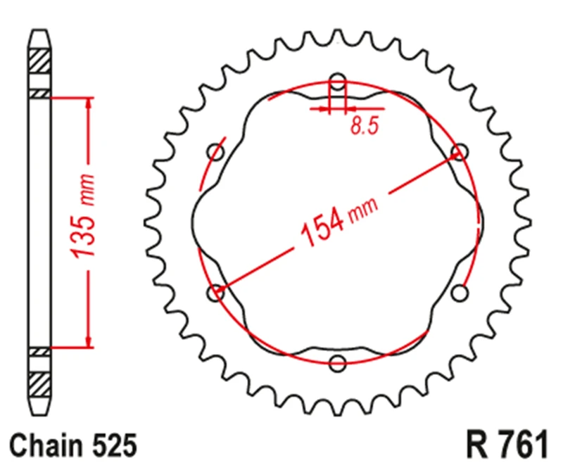 Задняя звездочка для мотоцикла Ducati 1098 R S 1099 Steetfighter 1198 R Corse SP Diavel 1199 1299 Panigale S 1200 Monster