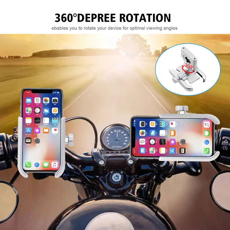 motorcycle bike mobile phone holder aluminum bicycle riding bracket gps mount handlebar stand support 3 5 6 5inch smartphones free global shipping
