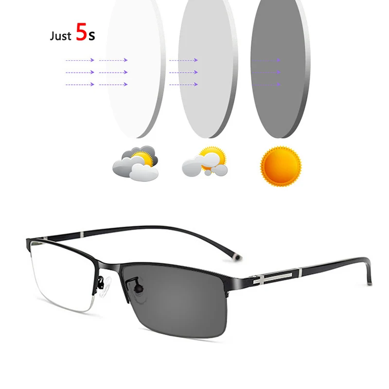 Прогрессивные многофокальные очки для чтения мужские гибкие фотохромные