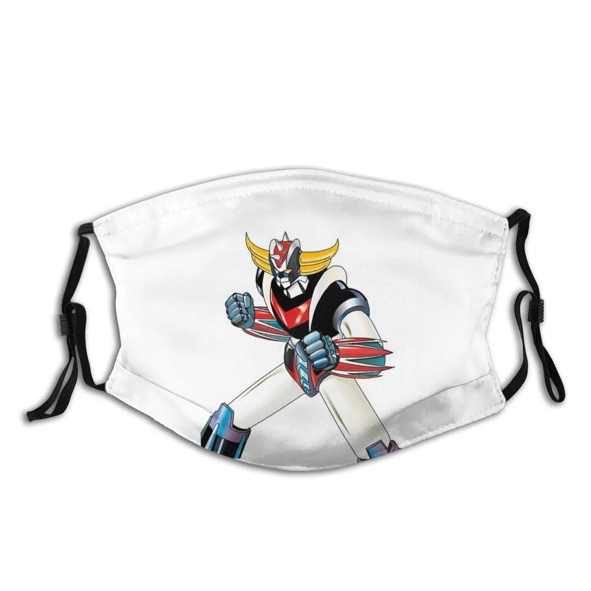 

GOLDRAKE Ufo Robot Japan Reusable Printed Mouth Face Mask with filters Windproof Dust Proof Earloop Protection Cover Respirator