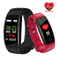 fitness tracker smart bracelet ip68 waterproof heart rate blood pressure sleep monitor pedometer smart wristband for android ios