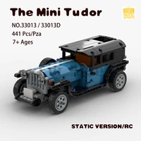 moc classic car tudor model with pdf drawings building blocks bricks kids educational diy toys birthday christmas gifts