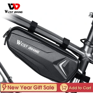 west biking bicycle frame bag waterproof mtb road bike bag top tube 6 7 2 inch touch screen phone bag case cycling accessories free global shipping