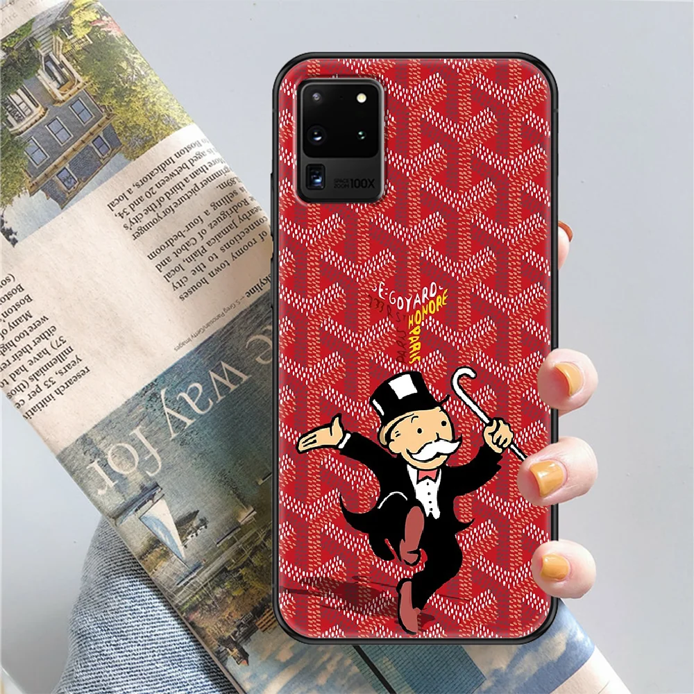 

Monopoly GOYARDS Colourful Phone case For Samsung Galaxy Note 4 8 9 10 20 S8 S9 S10 S10E S20 Plus UITRA Ultra black fashion