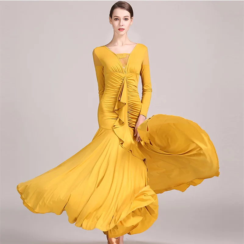 2021 зеленый Стандартный Для женщин Бальные танцы платья для бальных танцев Танцы