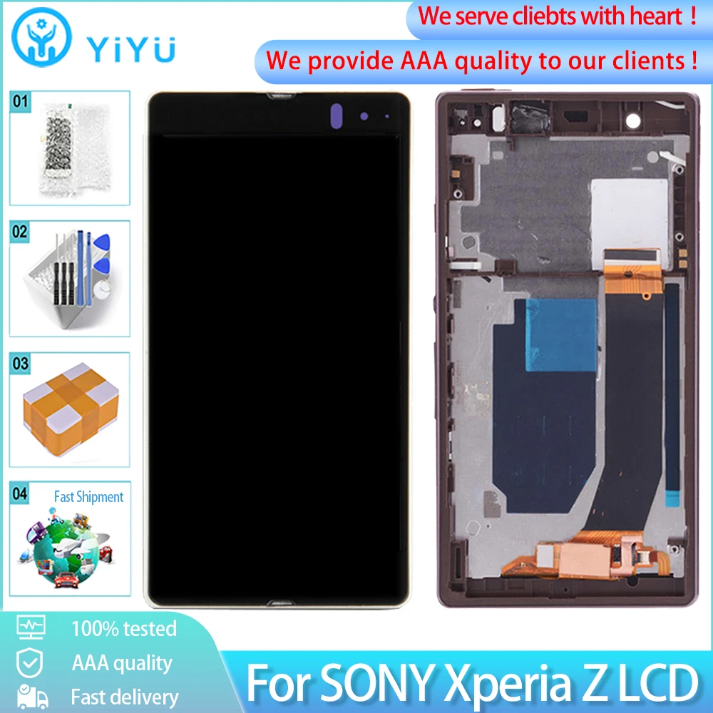 ЖК дисплей 5 0 дюйма для SONY Xperia Z сенсорный экран с дигитайзером в сборе L36h C6602 C6603