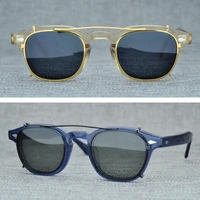 polarized clip on sunglasses men women johnny depp glasess vintage square sun glasses retro optical prescription eyewear uv400
