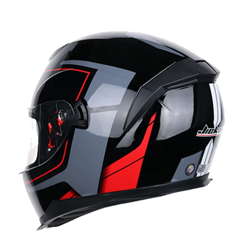 

2019 New Winter Warm JIEKAI Full Face Motorcycle Helmet Double lens Motorbike Helmets made of ABS with PC Visor Lens size M L XL