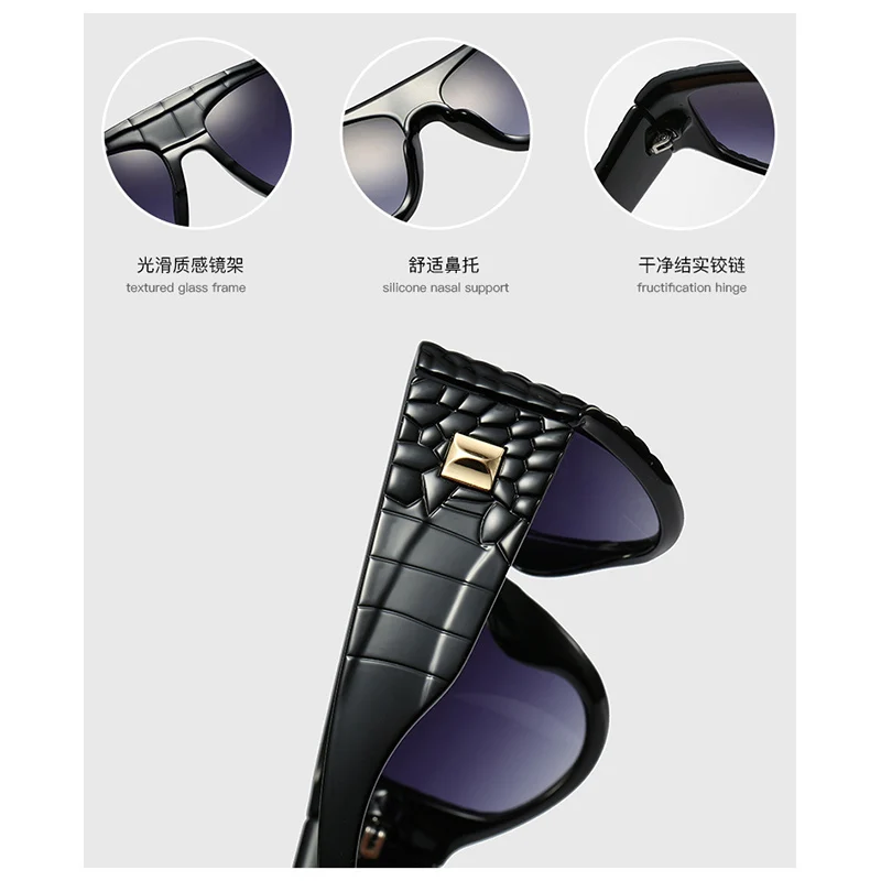 Новинка 2020 модные роскошные квадратные солнцезащитные очки большого размера для