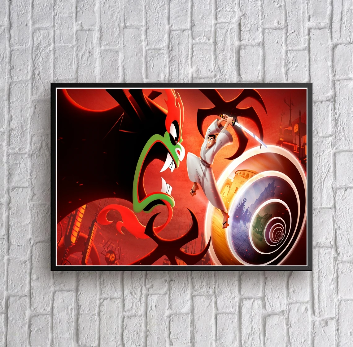 

Samurai Jack Battle Through Time Video Game Canvas Poster Home Wall Painting Decoration (No Frame)