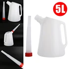 Mayitr Универсальный Гараж на 5 литров топливамасла, измерительный кувшин с гибким носиком для автомобиля, мотоцикла, Пластиковый масляный горшок