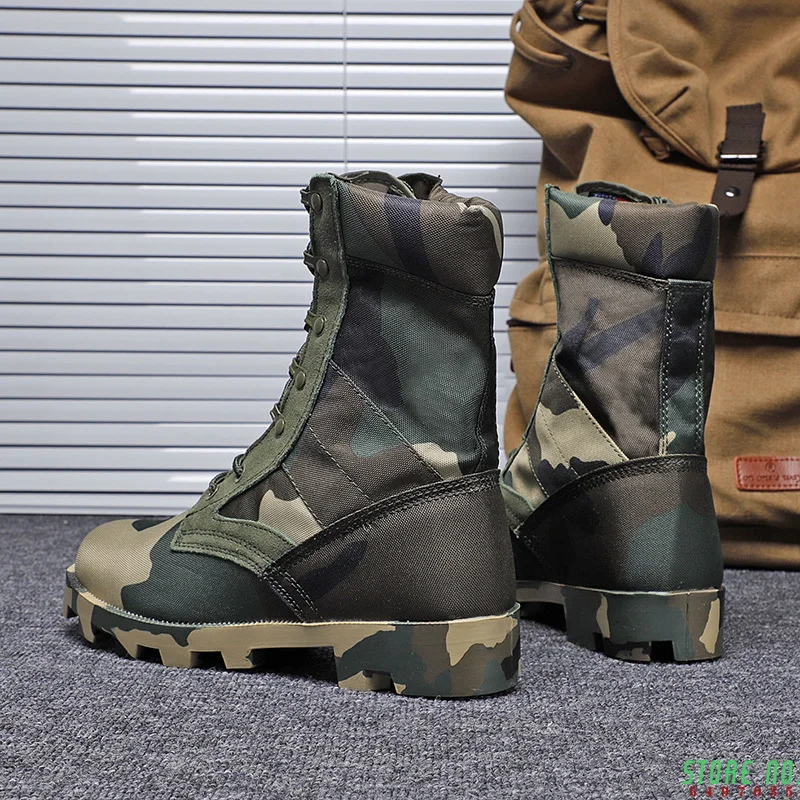 

2021 Military Ankle Boots Men Outdoor Tactical Combat Man Boots Army Hunting Work Boots for Men Shoe Casua lindestructible Boots