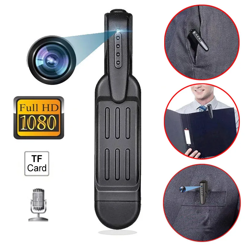 Мини-камера Bodycam маленькая ручка Full HD 1080P видеорегистратор носимая цифровая