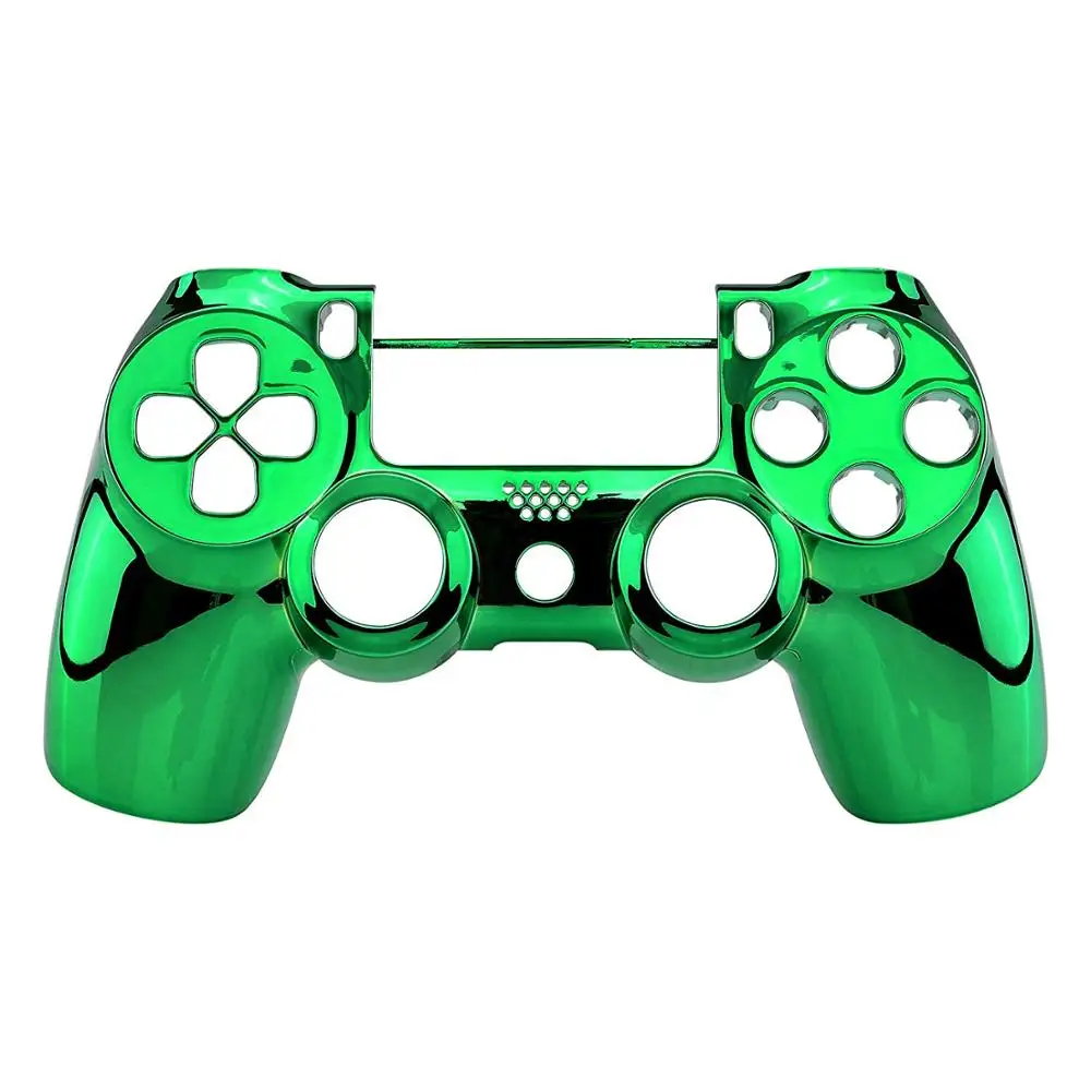 Green Хром Edition спереди Корпус Оболочка Чехол, запасных частей для Playstation 4 PS4 тонкий PS4 Pro JDM-040 JDM-030 JDS-030 контроллер - Цвет: Green