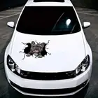 Новая наклейка в виде собаки, трещины на автомобиле, креативная наклейка на стены автомобиля, окна, Питбуль, Такса, Хаски, бульдог, трещина, наклейка на унитаз