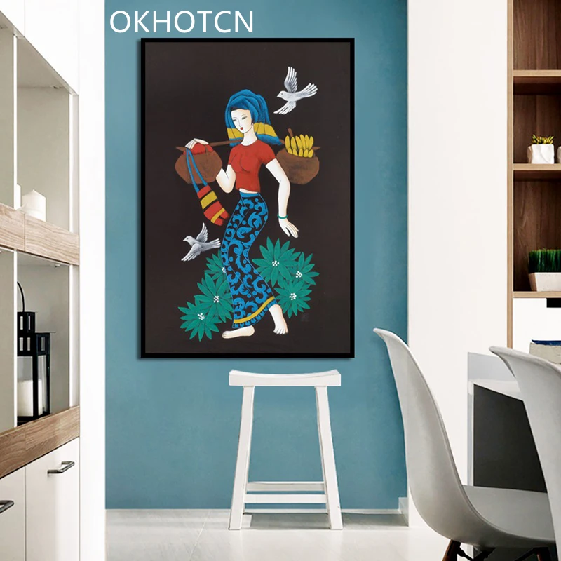 

Hardworking Woman Canvas Painting Nordic Poster Modular Wall Pictures for Living Room Home Decoration Posters and Prints