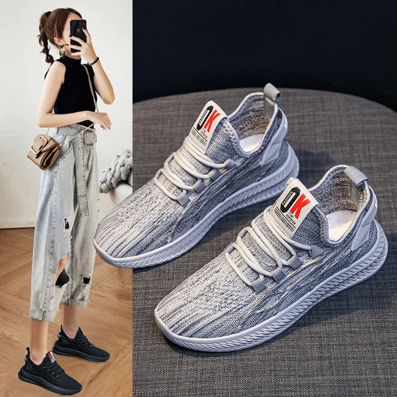 

Lightweight Sneakers Women Mesh Air Mesh Breathable Shose Women Summer Casual Running Lady Shoes Women Black White