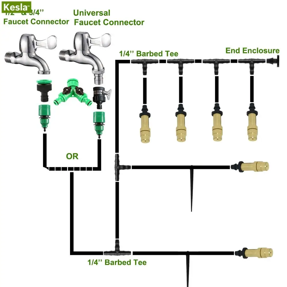 5 м 50 автоматический полив сада распылитель система Запотевания Система полива