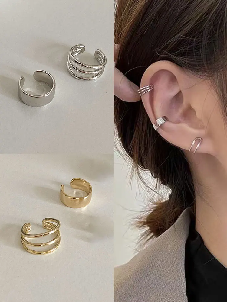 

Clip on Earrings Set for Women 2021 Trend Fashion Korean Style Cuff Earrings Grunge for Men Ear Bone Clip Jewelry Wholesale