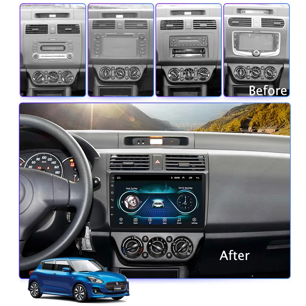 Android 10 0 CarPlay GPS FM AM мультимедийный плеер для Suzuki Swift 2003-2005 2006 2007-2008 Авто 2 din Авторадио