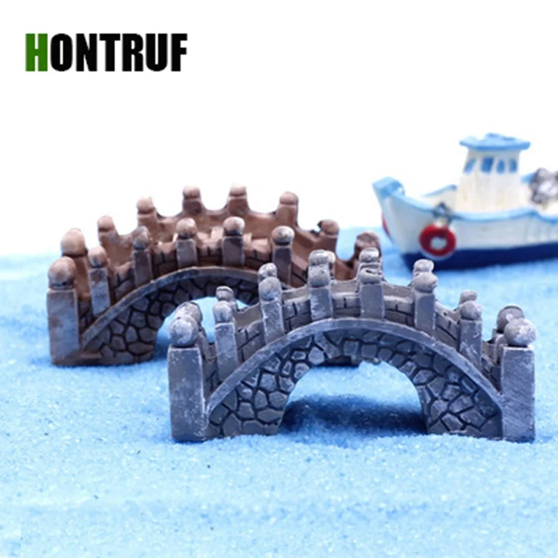 Мох микро ландшафтное украшение ретро мостик мини Мостик из смолы для аквариума