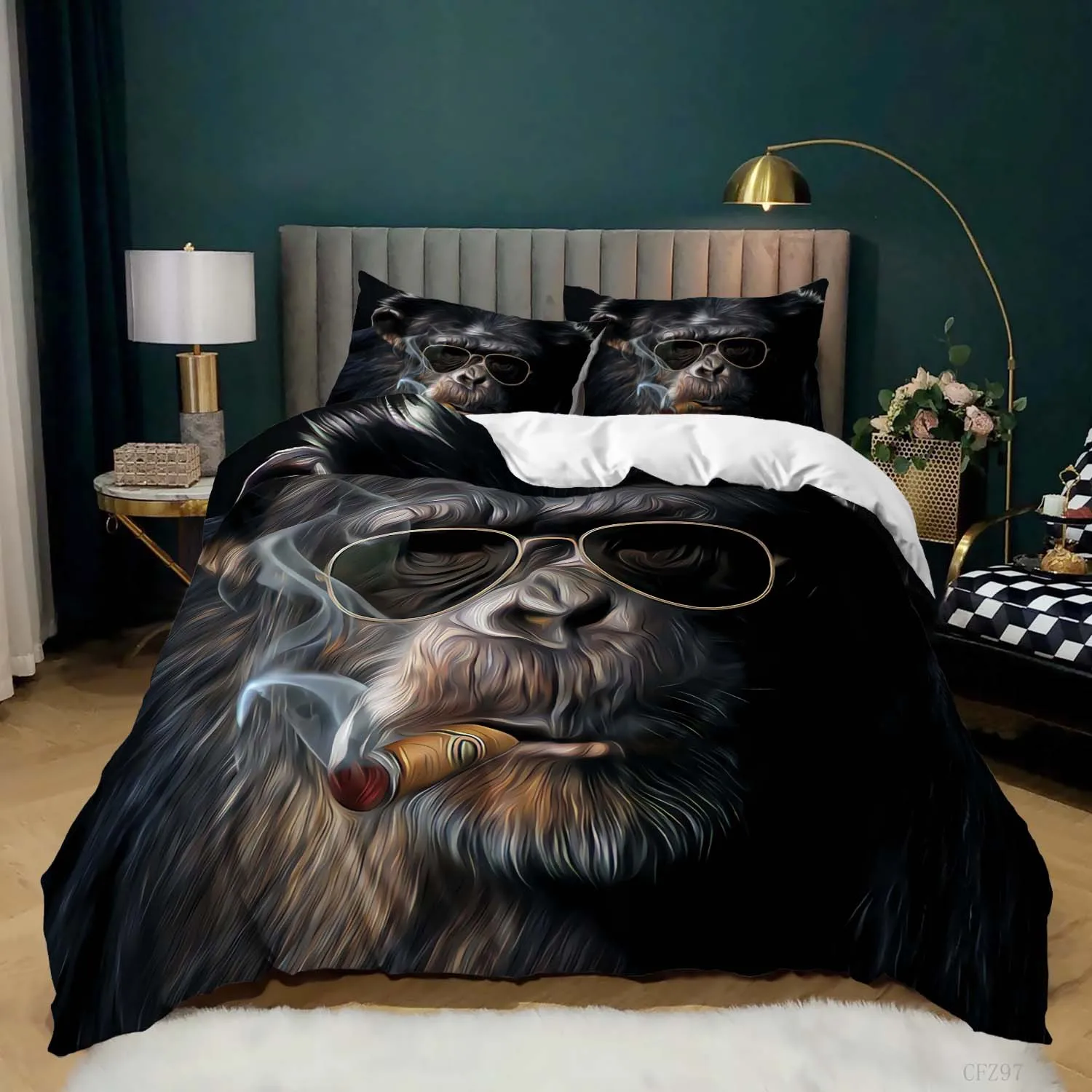 

3D Monkey Bedding Set For Bedroom Soft Comforter Duvet Cover Bedspreads For Bed Linen Comefortable Quilt And Pillowcase