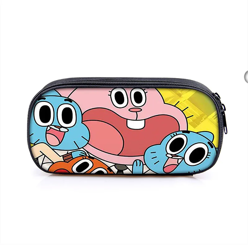 1pcs pencil bags 025 16 дюймов удивительный мир Gumball детские школьные сумки ортопедические школьный рюкзак для детей мальчиков девочек Mochila Infantil мультяшный чехол - Цвет: 1pcs pencil bags 025