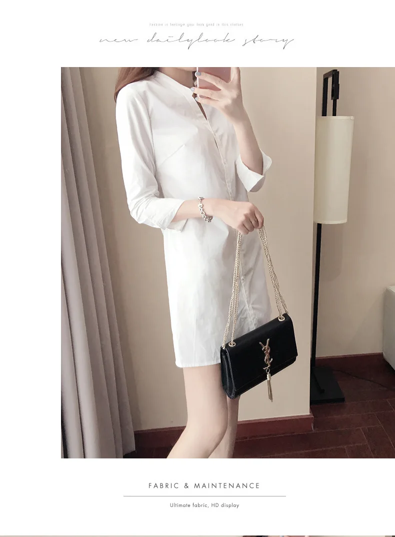 

Houthion Chiffon Women's Blouse Casual Long Sleeve Fashion Top V-neck Shirt Korean Blusas Solid Breasted Loose Tops