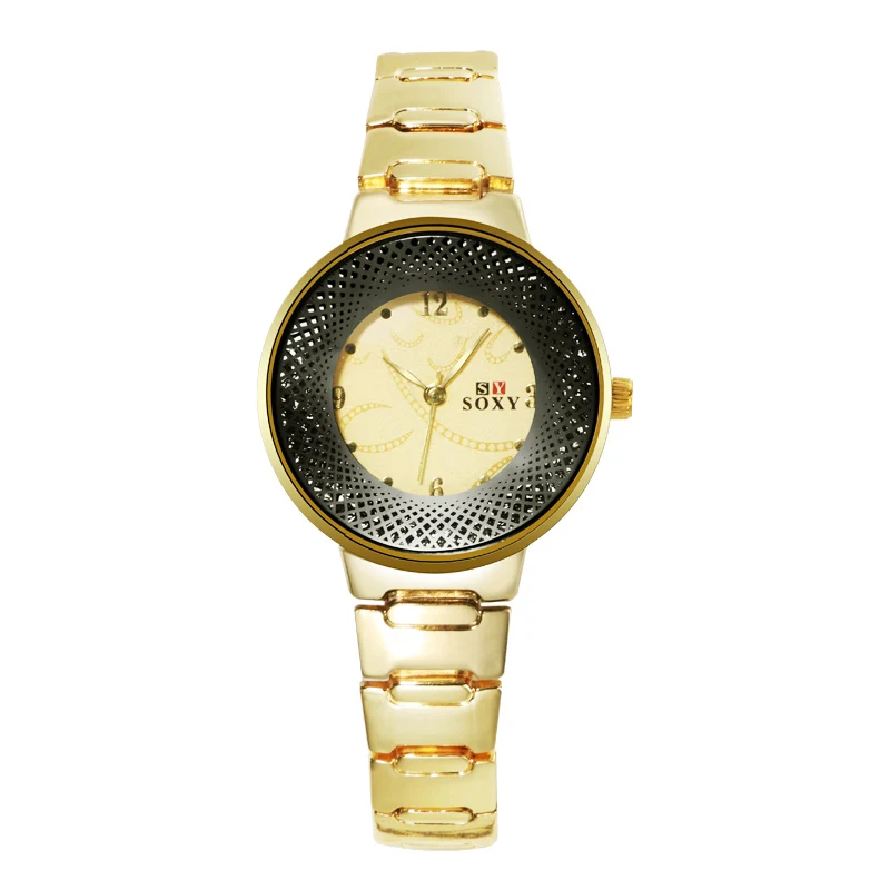 SOXY Simple Silver Watches Women Stainless Steel Strap Fashion Casual Wild Quartz Female Bracelet Watch relogio feminino